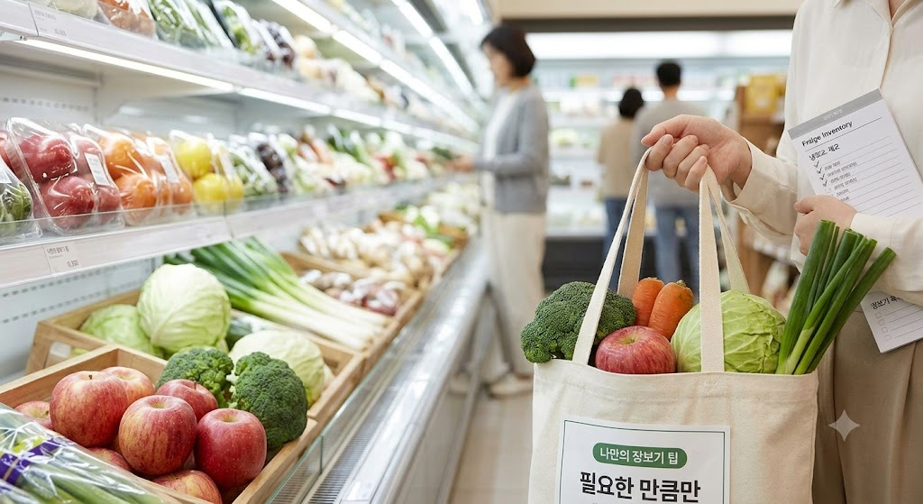 마트에서 필요한 만큼만 소량으로 구매하는 현명한 소비 습관