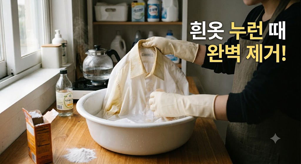 흰옷 누런 때 제거하는 방법, 집에서도 쉽게 따라 하는 세탁 꿀팁 1 흰옷 누런 때 제거 방법