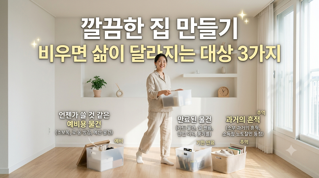 깔끔한 집 만들기 위해 비우면 삶이 달라지는 것 3가지 1 깔끔한 집 만들기를 위한 비움 대상 3가지