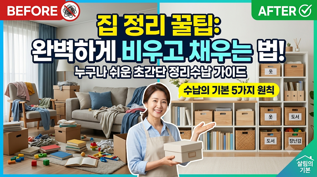 정리해도 지저분한 우리 집? 주부가 챙겨야 할 살림의 기본 2 수납의 기본 5가지 원칙